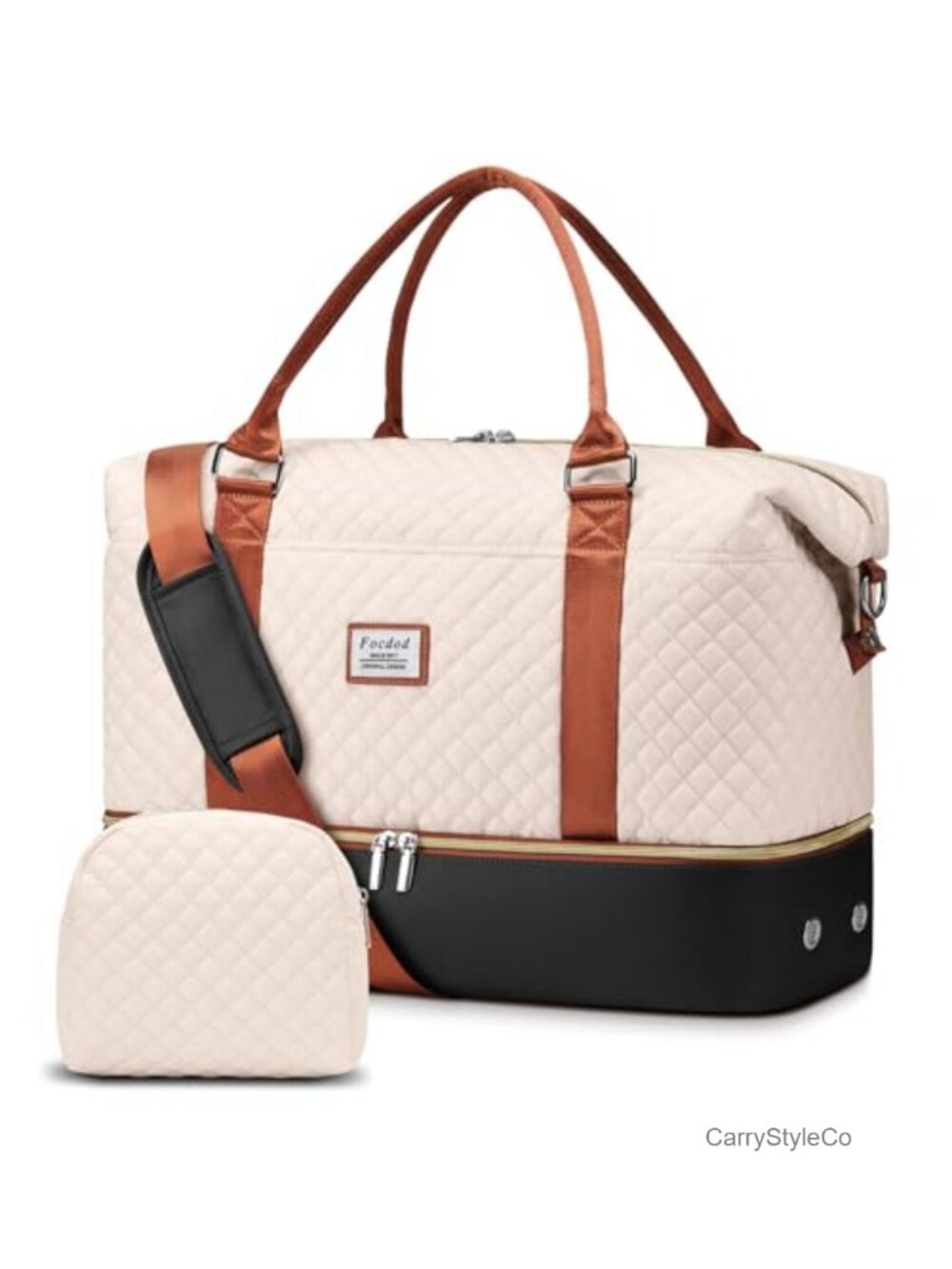 Travel Weekender Duffle Bag Women Carry On with Shoe Compartment Toiletry Bag